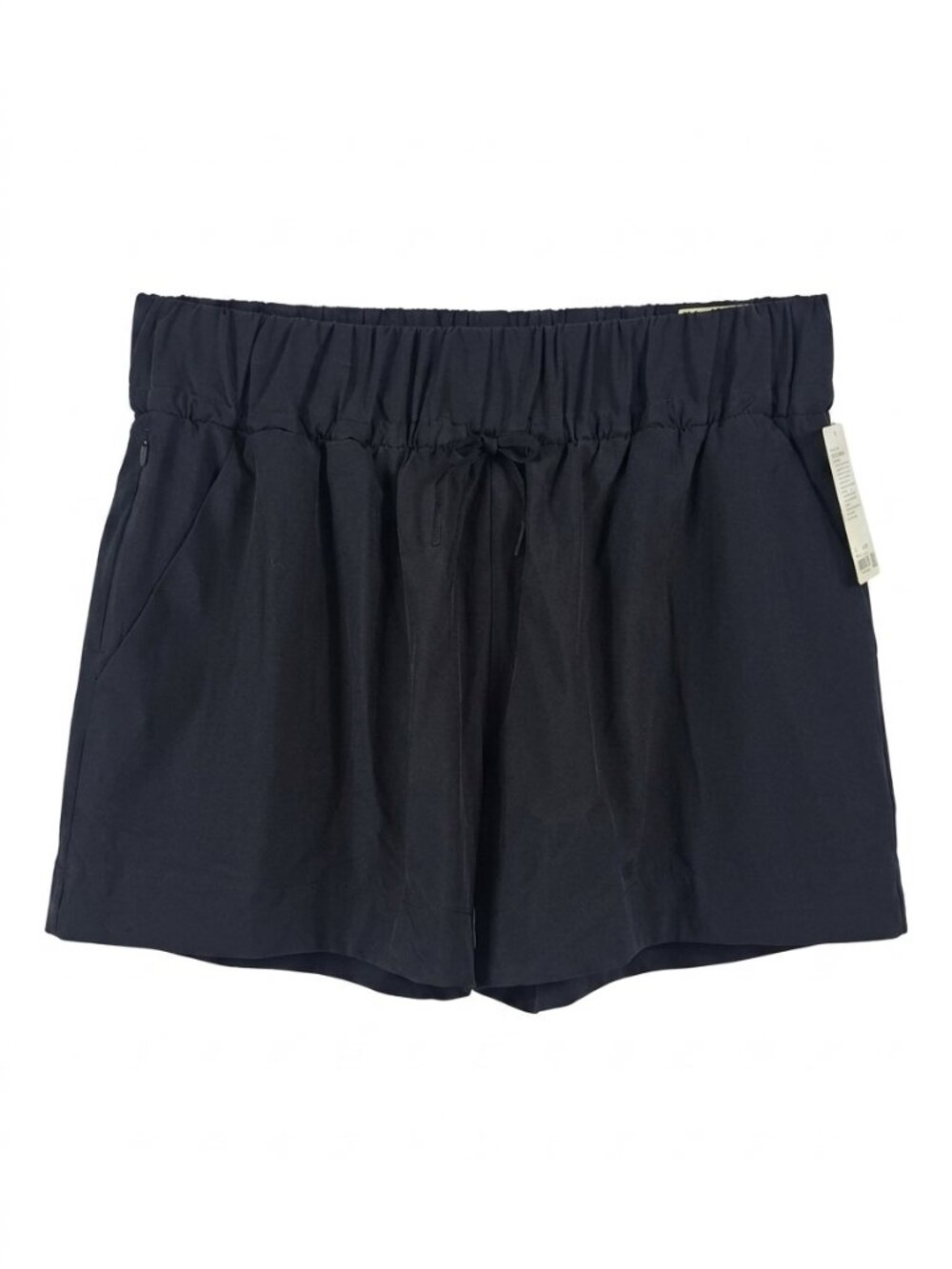 NWT All In Motion 3.5" Wide Leg High Rise Shorts Zip Pockets Black L Athleisure